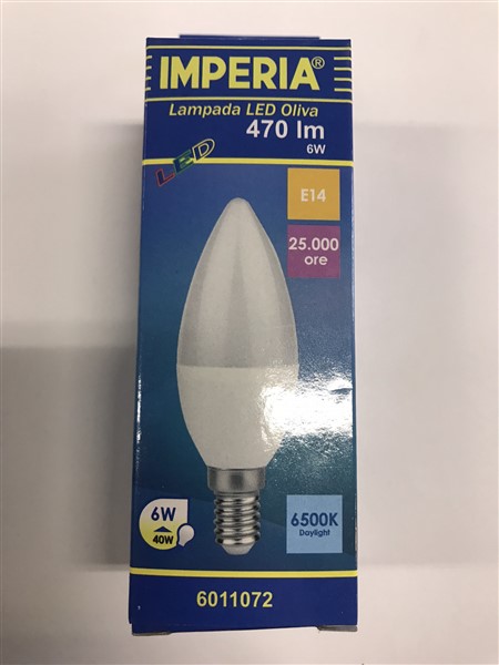 LAMPADE LED E14 OLIVA LUCE FREDDA 6W