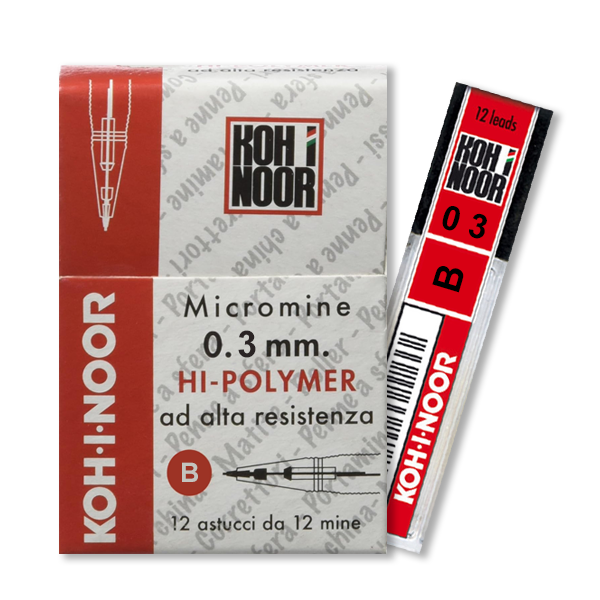 MICROMINE 0.3mm KOH-I-NOOR B PZ.12