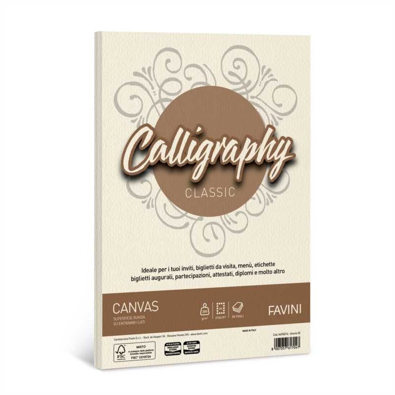CALLIGRAPHY CANVAS FG.50 A4 GR.200 AVORIO
