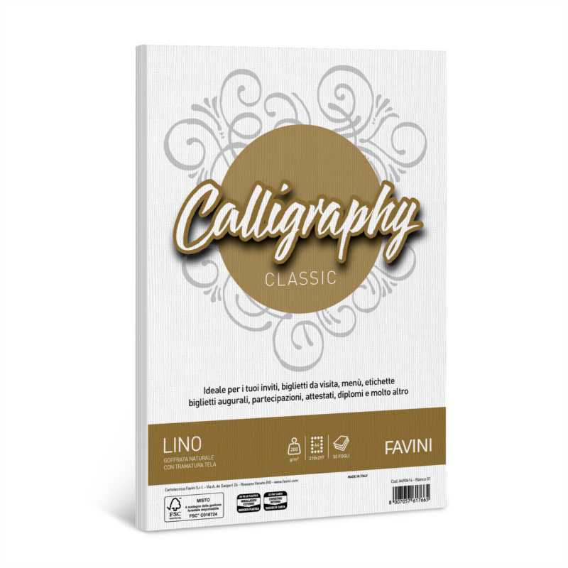 CALLIGRAPHY LINO FG.50 A4 GR.200 BIANCO