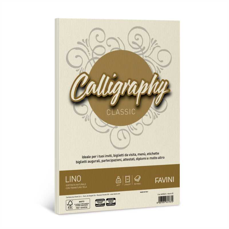 CALLIGRAPHY LINO FG.50 A4 GR.200 AVORIO