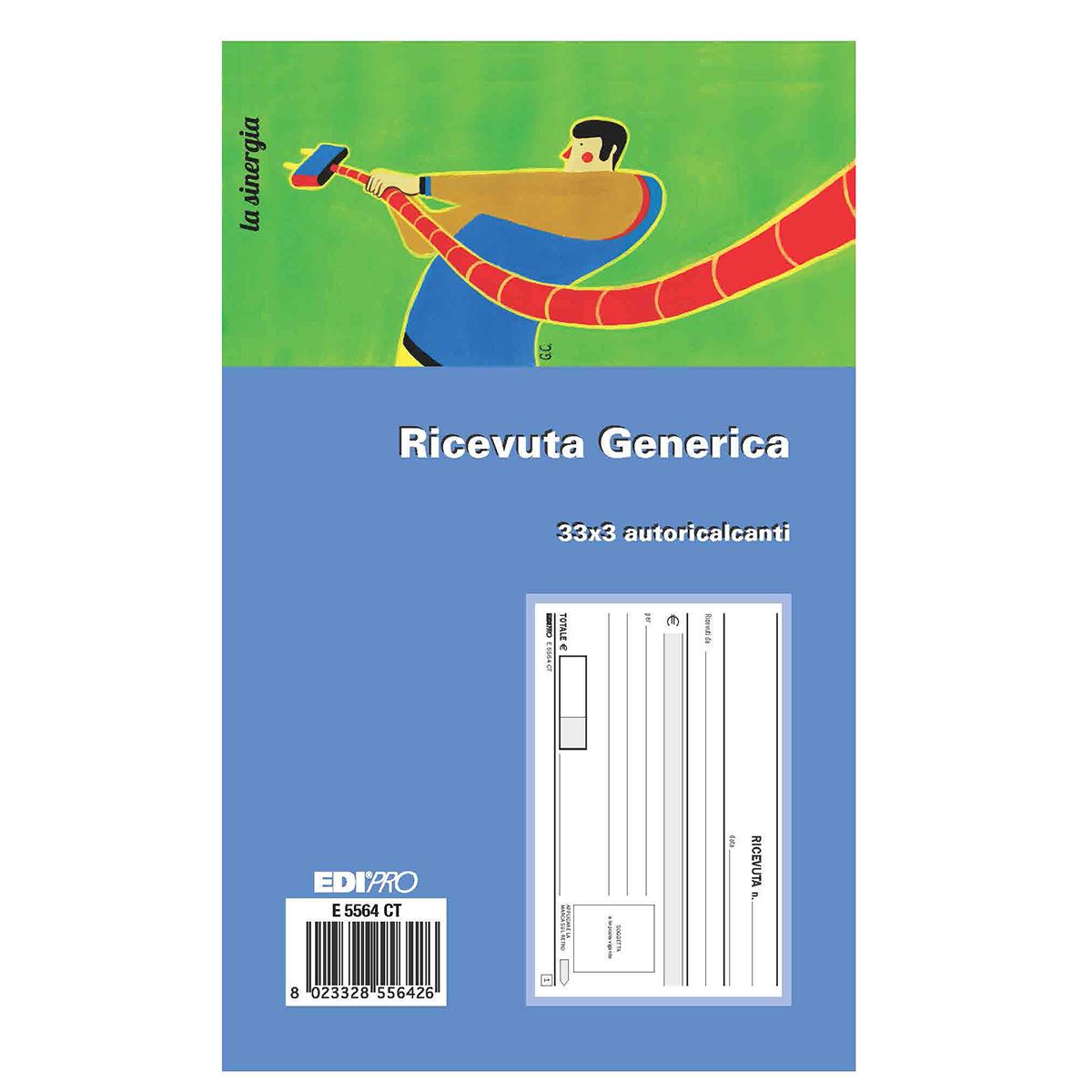 BLOCCO RICEVUTE GENERICHE 10x17 3 COPIE PZ.10