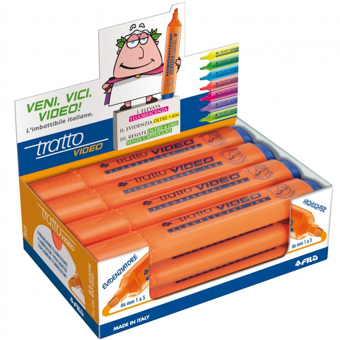 EVIDENZIATORI TRATTO VIDEO ARANCIONE PZ 12 EVIDENZIATORI TRATTO VIDEO ARANCIONE PZ 12