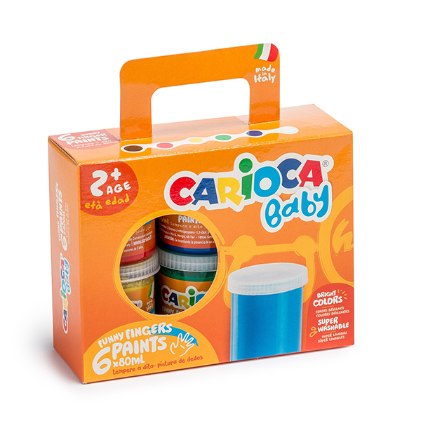 COLORI A DITA 6 COLORI CARIOCA BABY GR.80