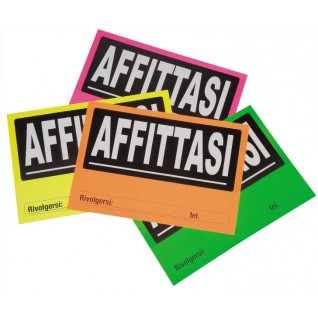 CARTELLE AFFITTASI COLORI ASSORTITI PZ.25