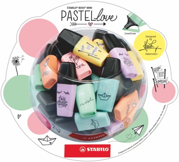 EVIDENZIATORI STABILO BOSS MINI PASTEL BARATTOLO PZ 50