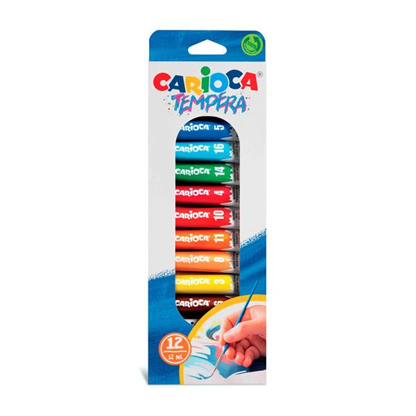 TEMPERA CARIOCA x12 ml.12 ASSORTITO PZ.6