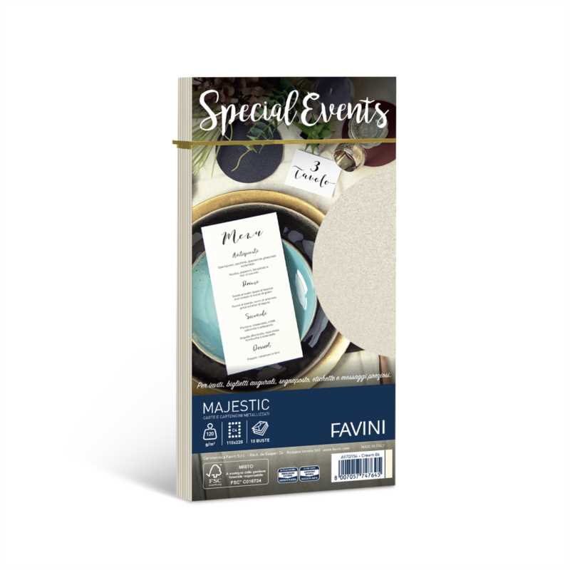 SPECIAL EVENTS 10 BUSTE 11x22 GR.120 CREMA