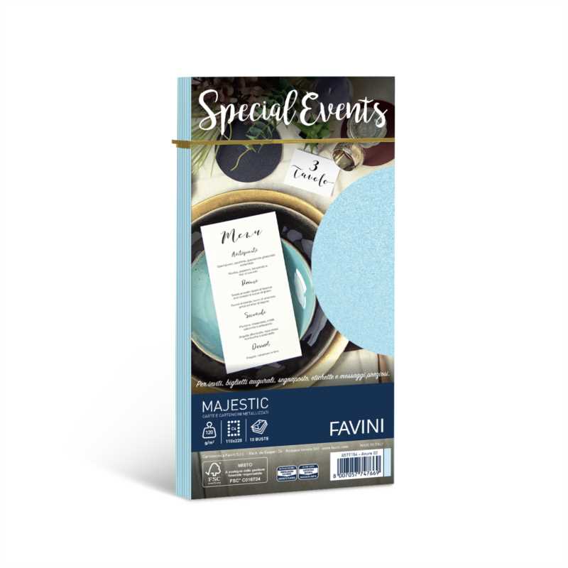 SPECIAL EVENTS 10 BUSTE 11x22 GR.120 AZZURRO