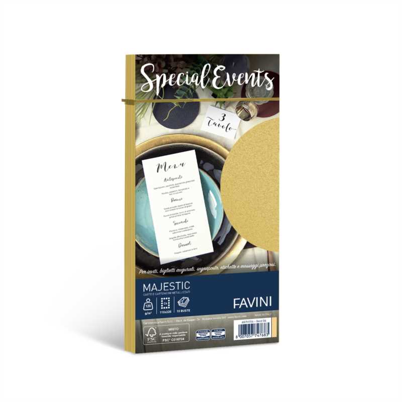 SPECIAL EVENTS 10 BUSTE 11x22 GR.120 ORO