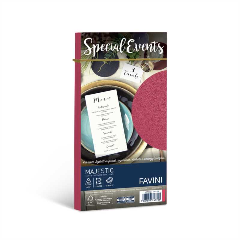 SPECIAL EVENTS 10 BUSTE 11x22 GR.120 ROSSO