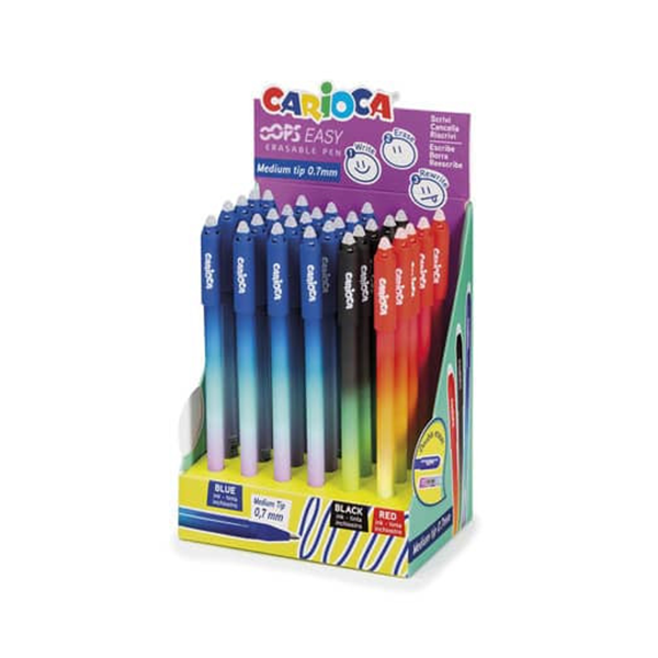 BIRO CANCELLABILE CARIOCA OOPS ESPOSITORE PZ.30 N-B-R
