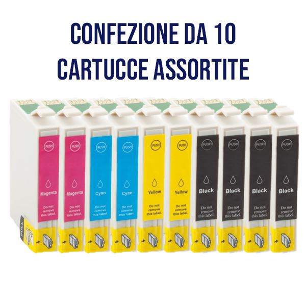 CARTUCCIA COMPATIBILE EPSON T604XL ASSORTITO PZ.10