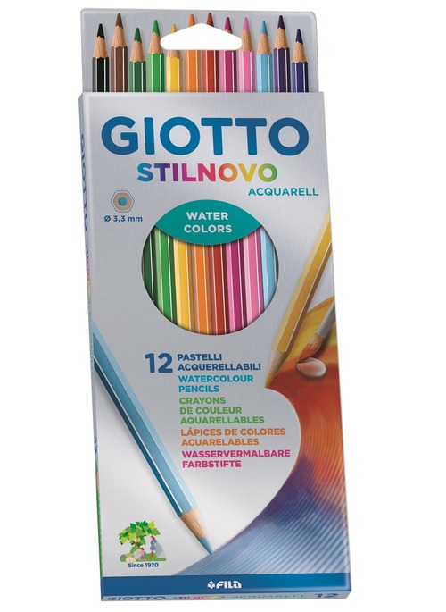 PASTELLI STILNOVO ACQUARELLABILI GIOTTO x12 PZ.10