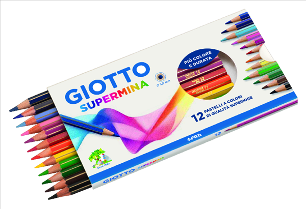 PASTELLI A MATITA SUPERMINA GIOTTO x12 PZ 10