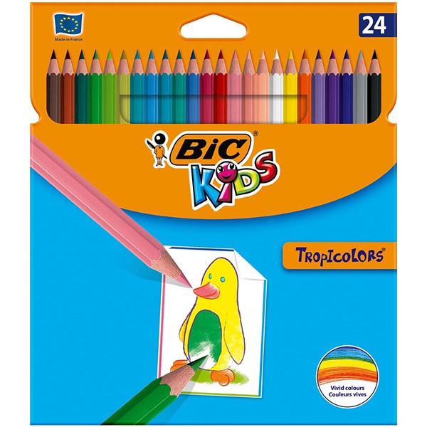 PASTELLI A MATITA BIC TROPICOLORS x24