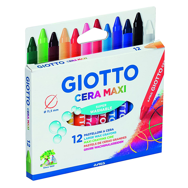 PASTELLI CERA GIOTTO MAXI x12 PZ.10