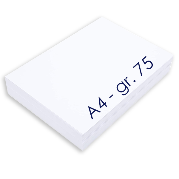 CARTA PER FOTOCOPIE 21x29 A4 GR.75 PZ.5