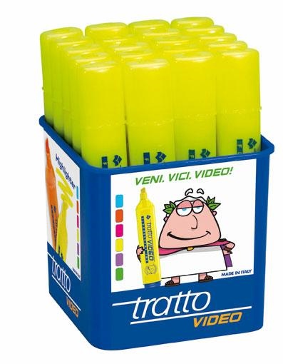 EVIDENZIATORI TRATTO VIDEO GIALLO PZ 20